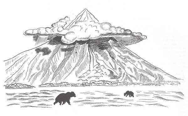 Вулканы Камчатки контур