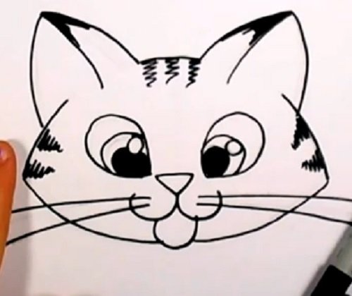 Кошачьей мордочки для рисования