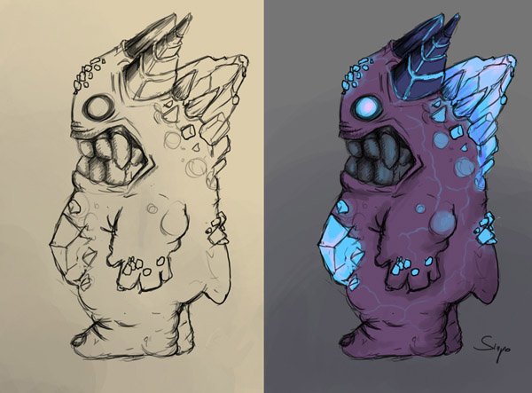 Монстры в мультяшном стиле