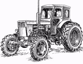 Раскраска трактор к 700