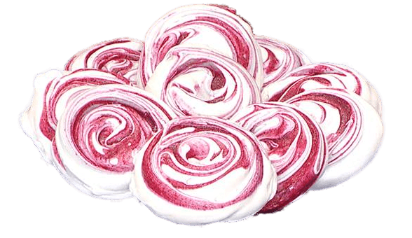 Меренги на прозрачном фоне