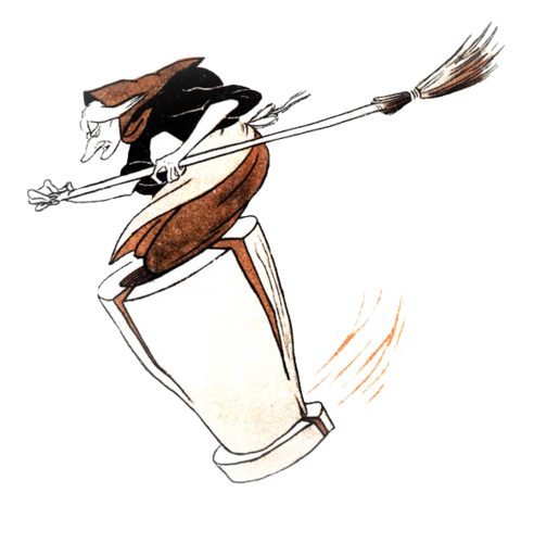 Тень бабы яги в ступе