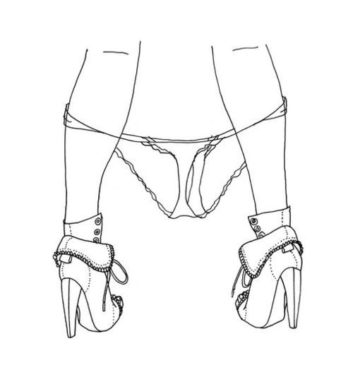 Ягодицы карандашом