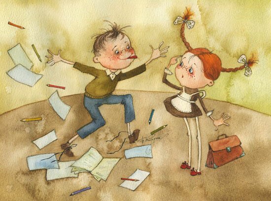 Прикольные рисунки на школьную тему