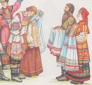 Рисунок свадебный обряд