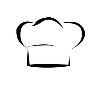 Шапка повара трафарет