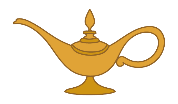 Лампа Аладдина разукрашка