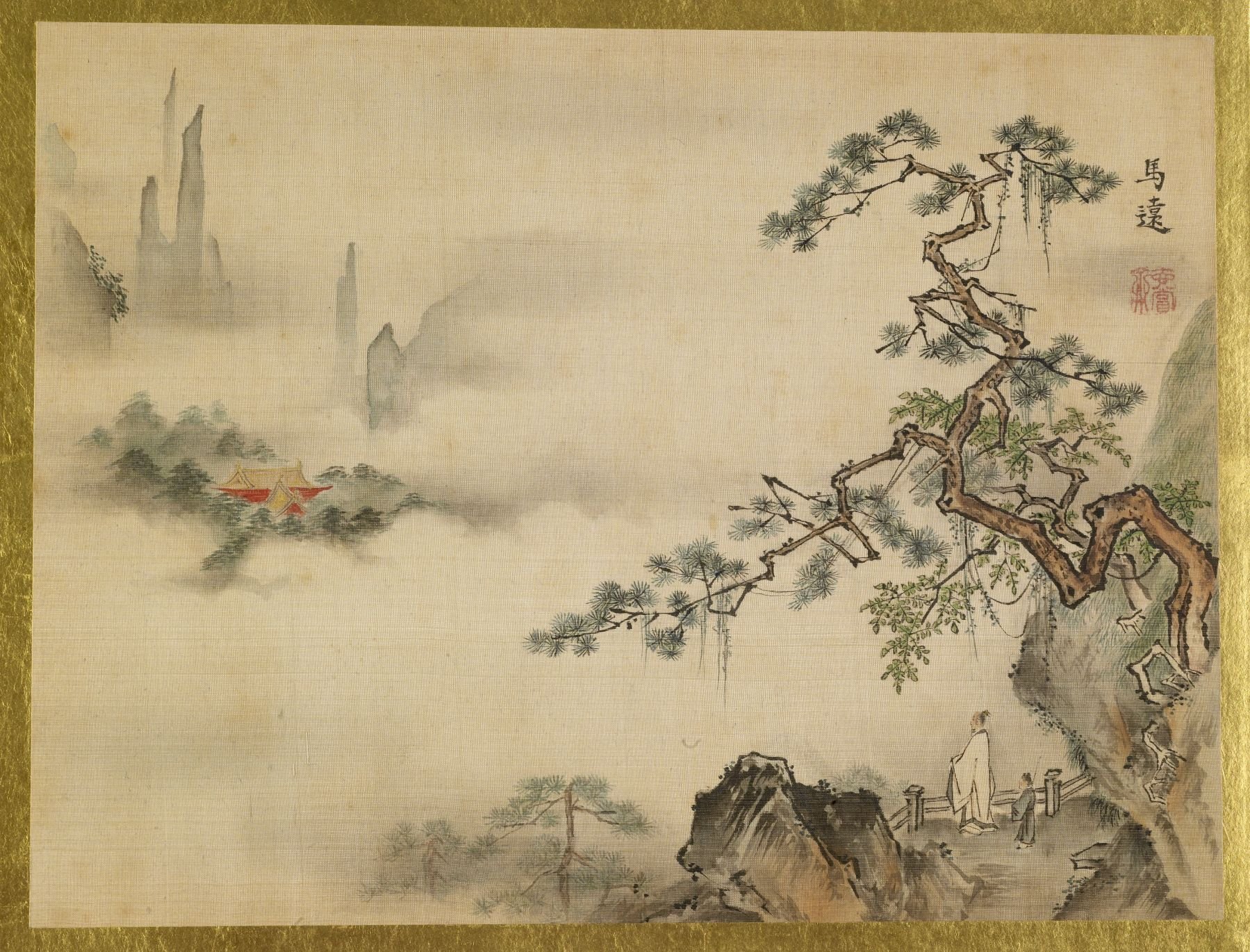 Средневековая китайская . Японская живопись пейзаж