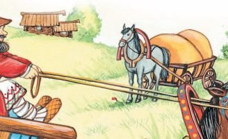 Иллюстрация к басне обоз