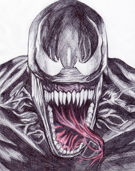 Веном тату эскиз