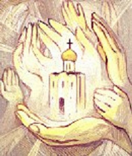 Люди в храме рисунок