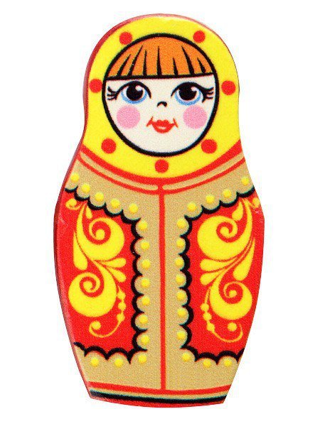 Матрешка в хохломской росписи для детей