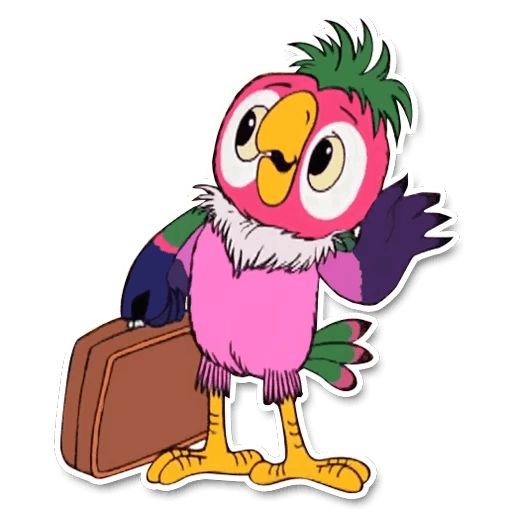 Герои мультика попугай Кеша