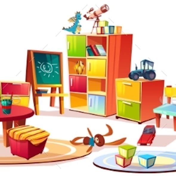 Картина комната для детей ДОУ