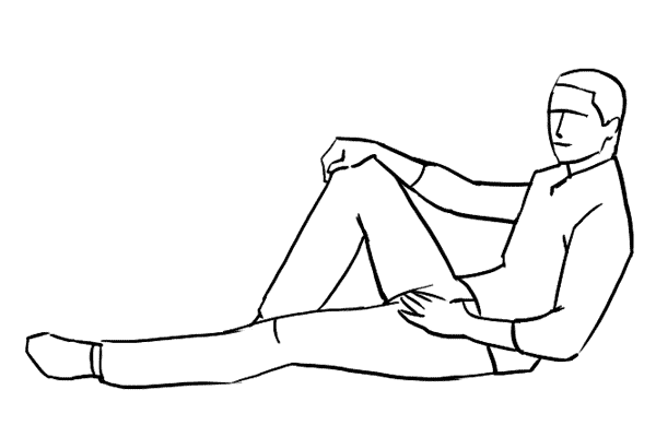 Позы для рисования полусидя