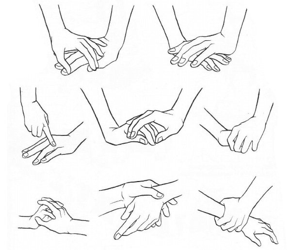 Скрещенные ладони референс