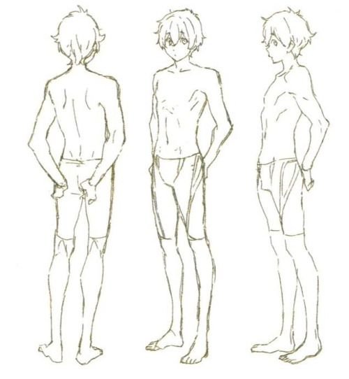 Парень в профиль референс в полный рост