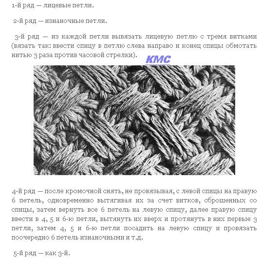 Схема вязания шапки плетенка