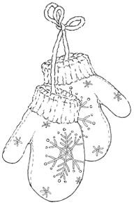 Варежки с орнаментом раскраска