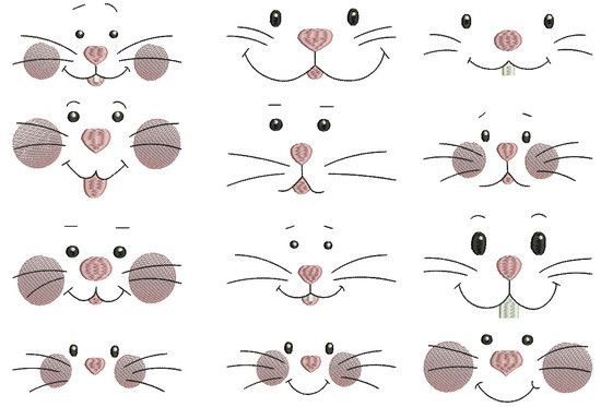 Вышить мордочку