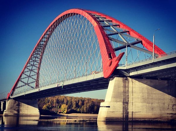 Бугринский мост Новосибирск лето