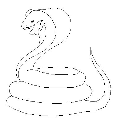 Рисуем кобру в корзине поэтапно для детей