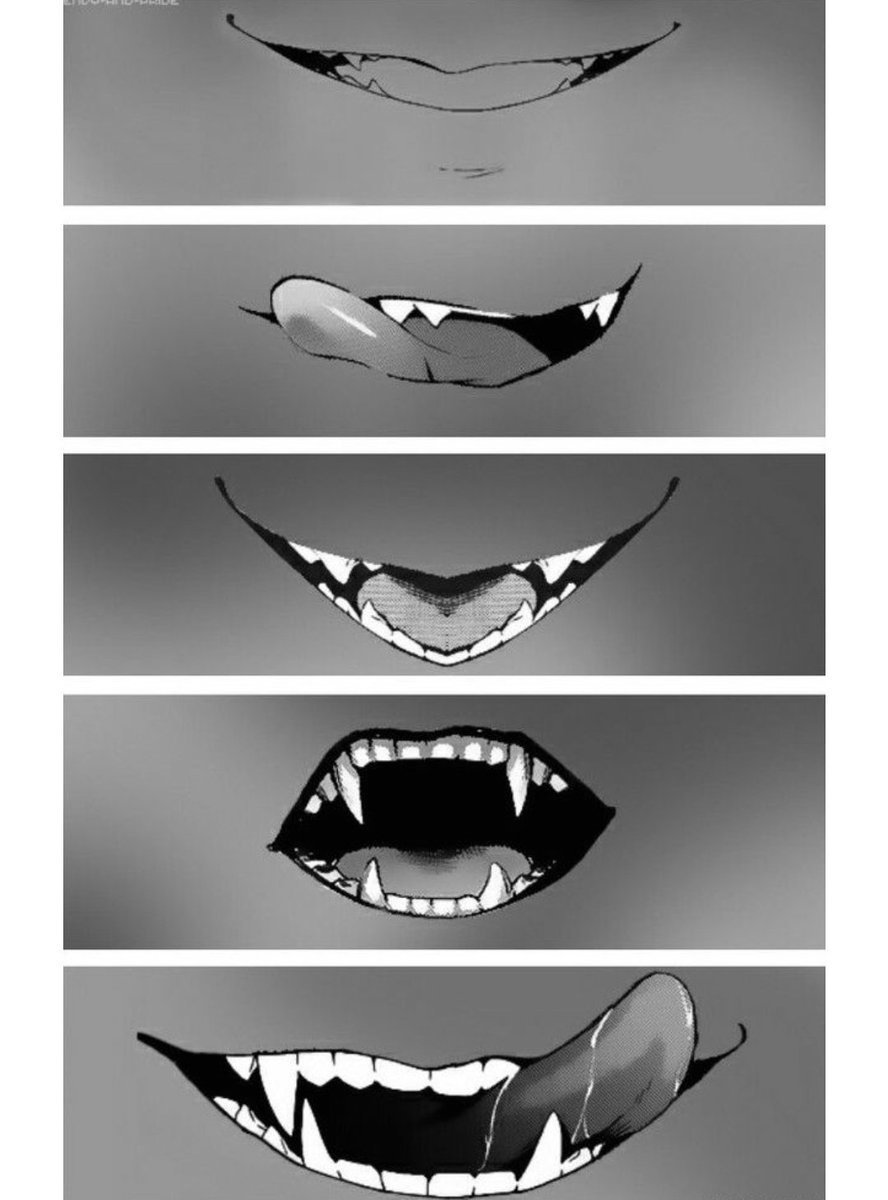 Злая аниме улыбка референс