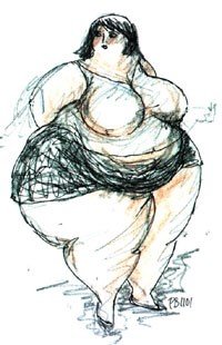 Рисунки толстых женщин