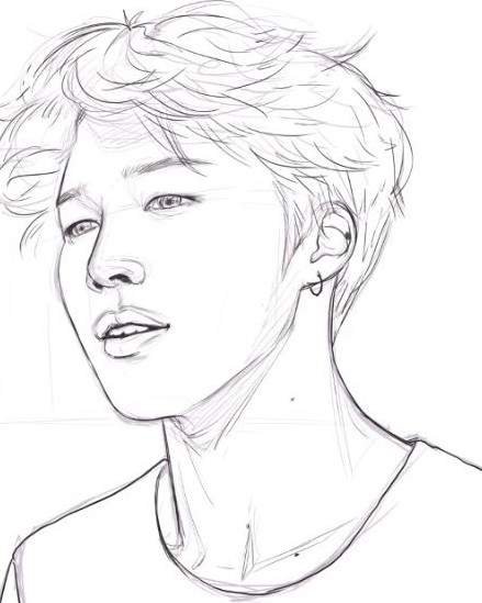 Раскраски BTS Чимин