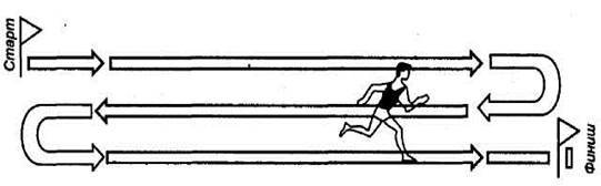 Челночный бег схема