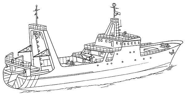 Пароход скетч сбоку 2021