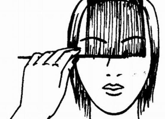 Техника стрижки челки прямой