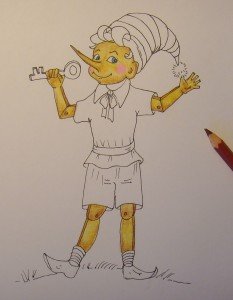 Пьеро из Буратино Театральная кукла