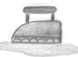 Чугунный утюг рисунок