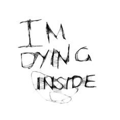 Dead inside надпись тату