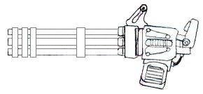 Пулемет Миниган рисунок