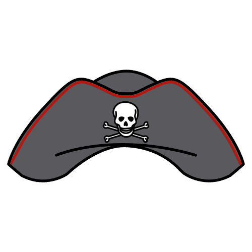Пиратская шляпа стикер