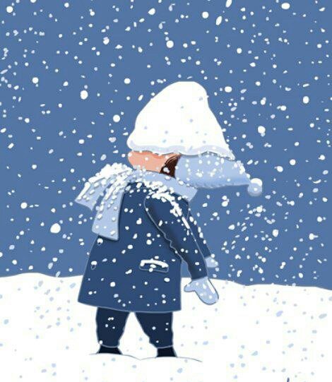 Снегопад рисунок