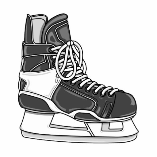Коньки хоккейные трафарет