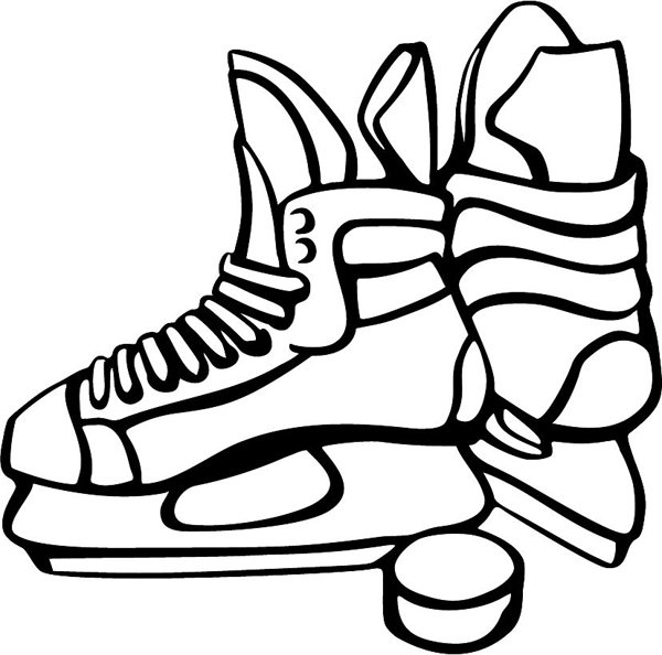 Коньки хоккейные иллюстрация