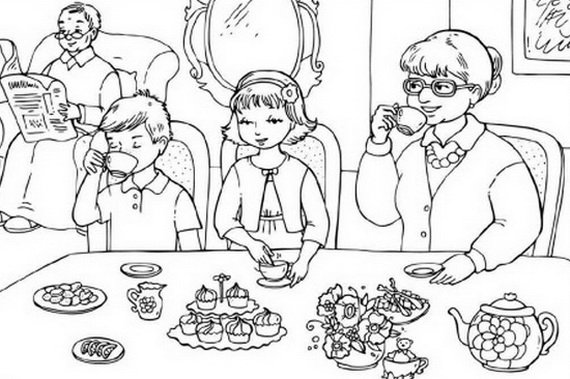 Раскраска этикет для детей