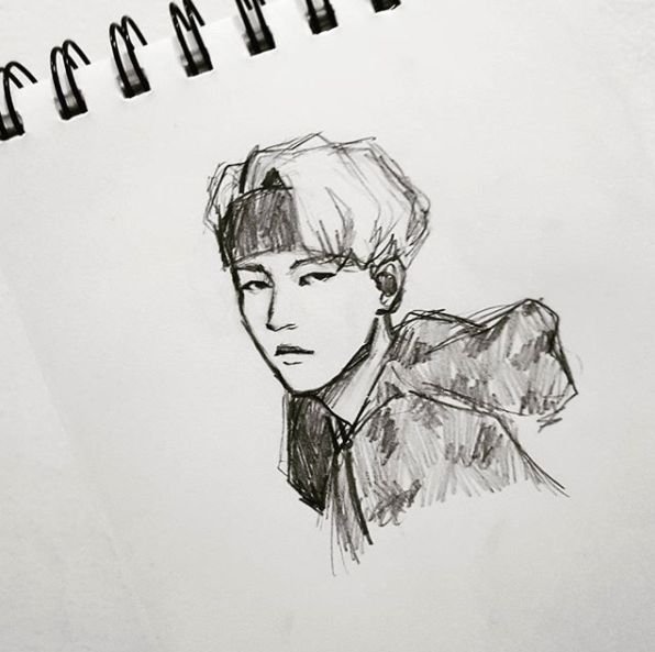 BTS тэхён скетчи