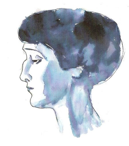 Портрет Ахматовой в профиль