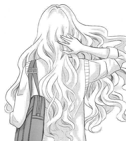 Раскраска девочки с длинными волосами