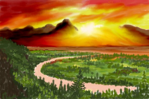 Долины рисование