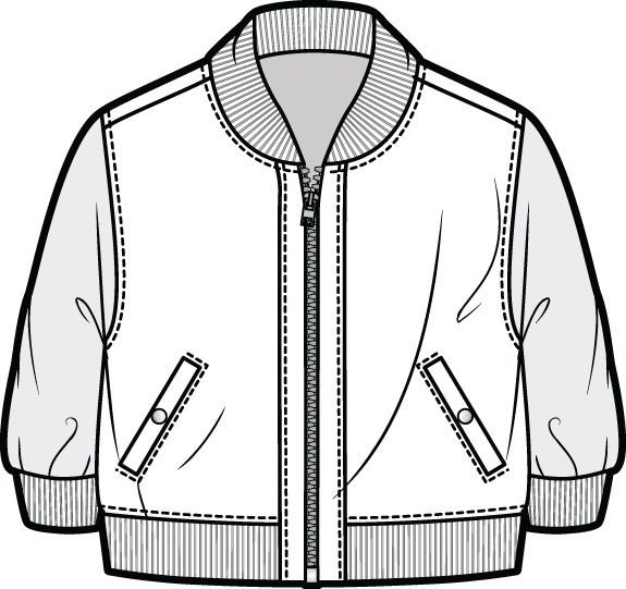 Куртка бомбер эскиз