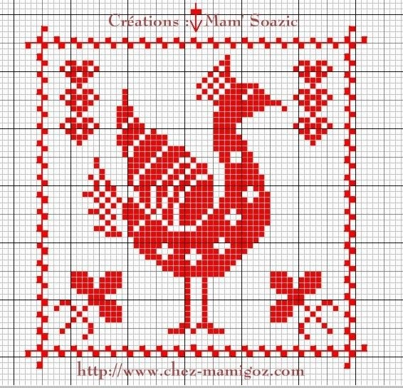 Вышивка крестом Жар птица