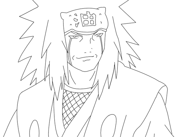 Раскраски Наруто Джирайя