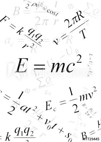 Формулы по физике на белом фоне