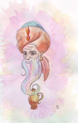 Старик Хоттабыч нарисовать